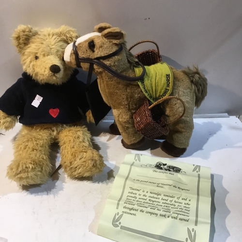 89 - Teatime ringtons horse plus vintage m&s st. Michael dragalong teddybear