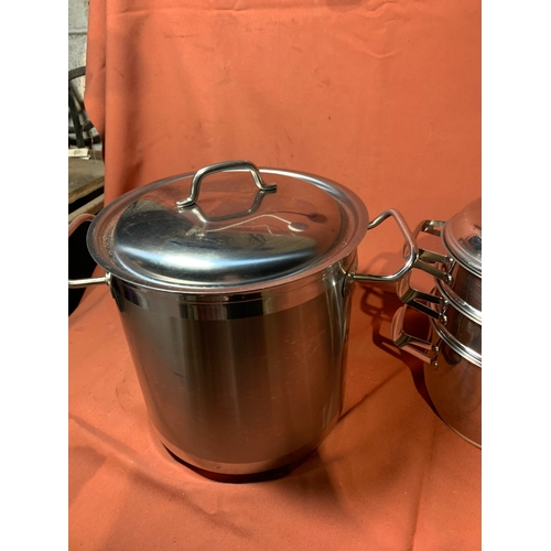 412 - Stainless Steel Pots and Pans