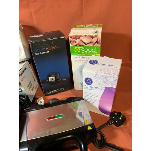 185 - Mixed Lot inc Panasonic Phones, Sandwich Maker, Waffle Maker, Laminator etc