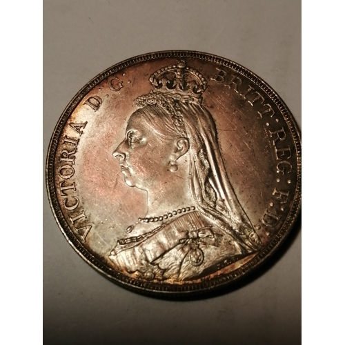 38A - COINS : 1889 Victorian crown in extremely fine condition