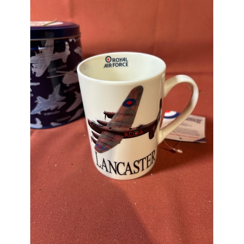 167 - Official RAF Lancaster Mug in Metal Tin