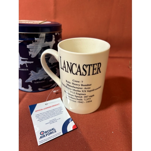 167 - Official RAF Lancaster Mug in Metal Tin