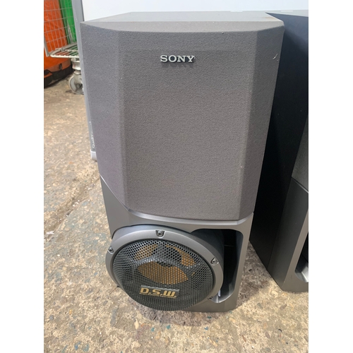 128 - A pair of Sony speakers D.S.W. Direct radiating super woofer model No.SS-XB500