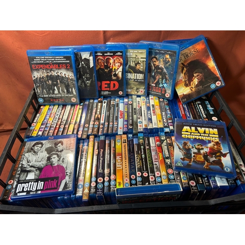 243 - Large Lot of Blue Ray DVDs inc Expendables Hancock, 2012, The Crown etc