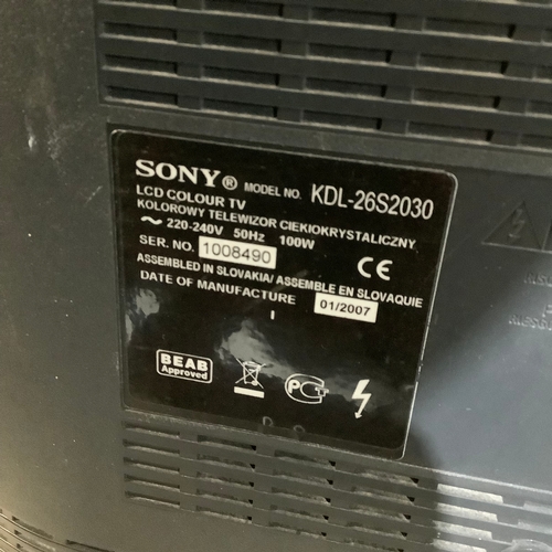 355 - Bravia Sony LED colour tv model number KLD-26S2030