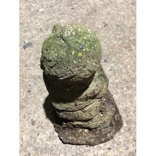 348 - Little concrete garden gnome approx 14”