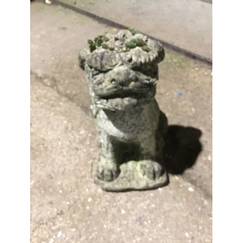 349 - Concrete Oriental dog garden statue