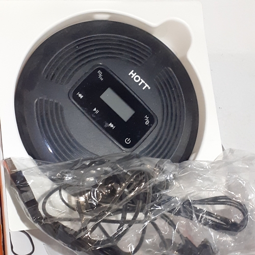 17 - Hott CD903TF Portable Bluetooth CD player. Boxed with accessories. Untested