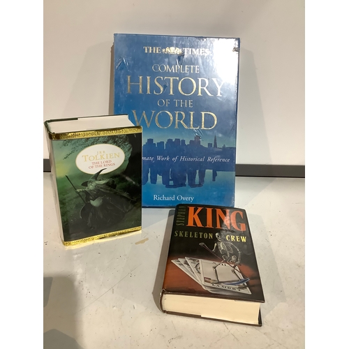 660 - Collection of books includes new sealed The times complete History of the world The lord of the ring... 