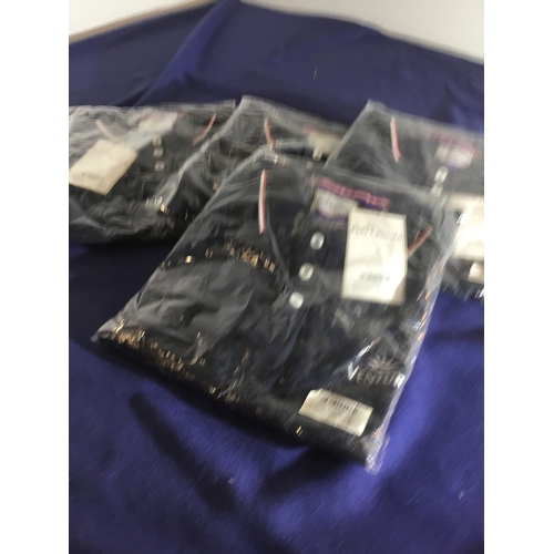 477 - 4 x P&O branded Polo shirts sizes Small, medium, X-Large and 2XLARGE