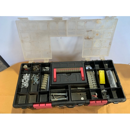 718 - Assortment of Tools in Plastic Toolbox