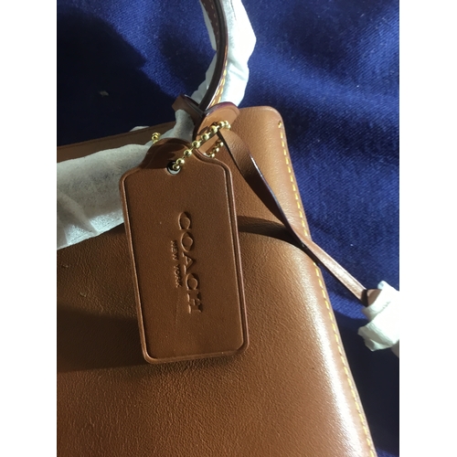 491 - Tan leather Tote bag  by Coach New York