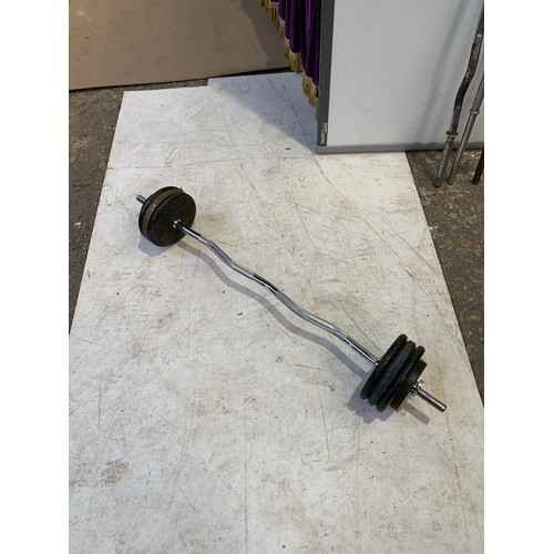 704 - Set of Four Dumbbell Bars with assortment of weights