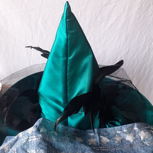 3 - Fancy dress/Mystical type items. Witchy type hat and scarf, top and nylons. Good condition, some new