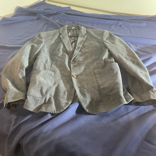 96 - Blue herringbone Ted Baker mens jacket size 4