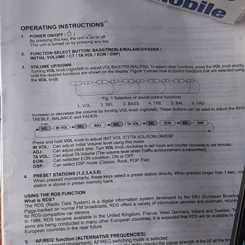 8 - Radiomobile car radio. CD/MP3 player ith bluetooth. Model RM300BT. As new in box. Box has wear