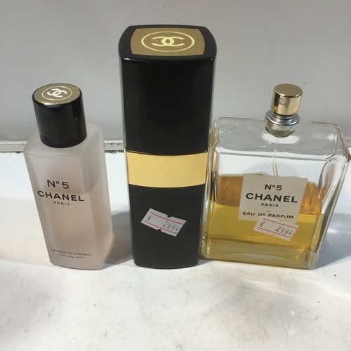 65 - 3x part used Chanel No5 perfumes