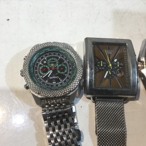 66 - 4x stainless steel watches - all by Gamages London