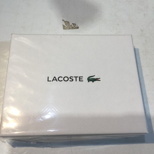 67 - Brand new Lacoste necklace style leather card holder