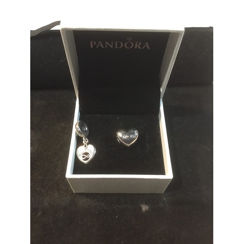 75 - 2x genuine Pandora charms inc Friends and Mum