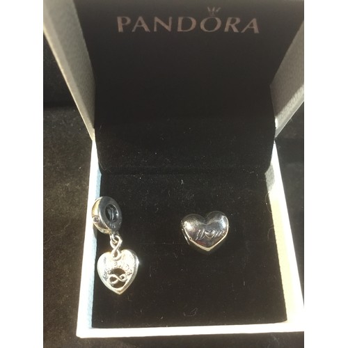 75 - 2x genuine Pandora charms inc Friends and Mum