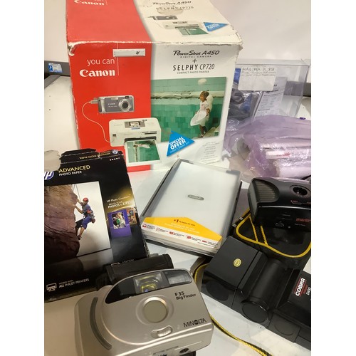 148 - Photography Lot with Cameras, Printer etc