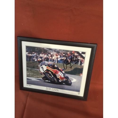 157 - Sports Memorabilia framed limited edition 44/200 with raised stamp autographed print,  Barry Sheen R... 