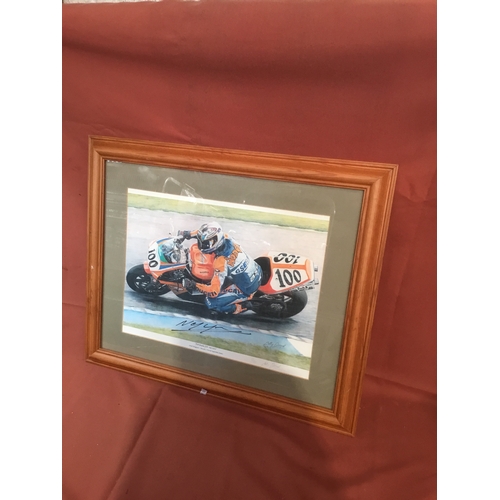 159 - Sports memorabilia framed and glazed Formular for Success Neil Hodgson + Ducati = world superbike fa... 