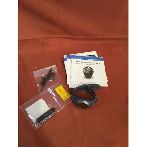 176 - Garmin Forerunner 405CX GOS enabled sports watch with wireless sync with instruction booklet