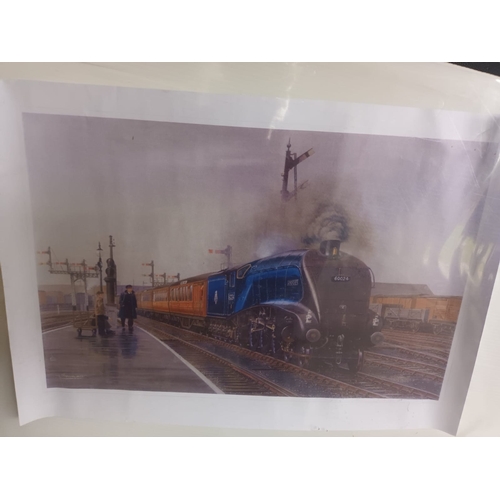 85 - Quantity of locomotive themed prints