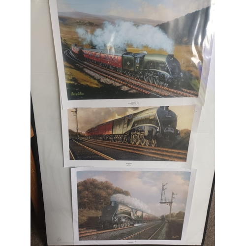 85 - Quantity of locomotive themed prints