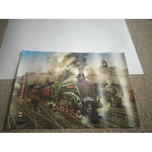 85 - Quantity of locomotive themed prints