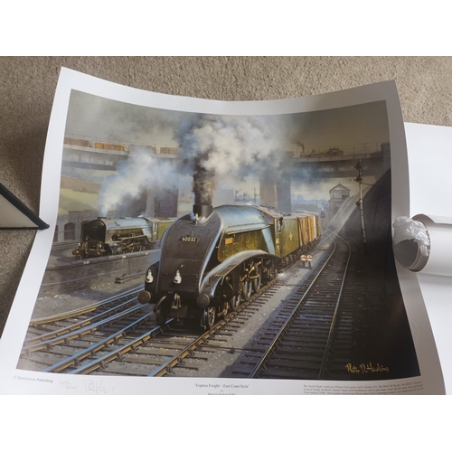 85 - Quantity of locomotive themed prints