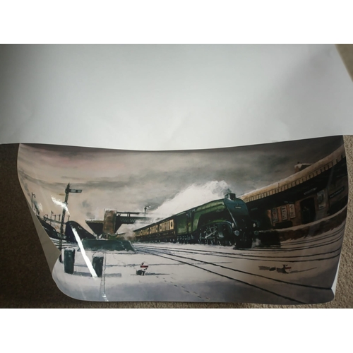 85 - Quantity of locomotive themed prints