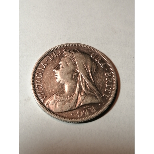 36A - COINS : 1898 Victorian halfcrown in very fine condition