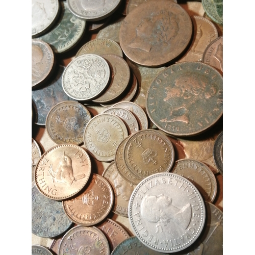 46A - COINS : Very large box of mixed coinage (silver noted)