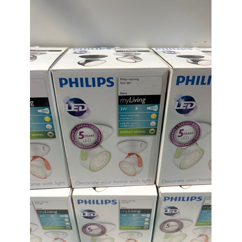 124 - Phillips LED myLiving Spotlights - set of 8