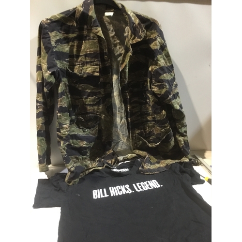 171 - Stan Ray usa size large camo style jacket plus shotdead Bill hicks .Legend tshirt medium