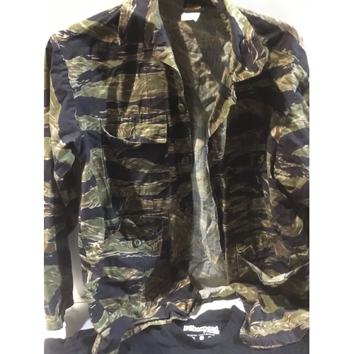 171 - Stan Ray usa size large camo style jacket plus shotdead Bill hicks .Legend tshirt medium