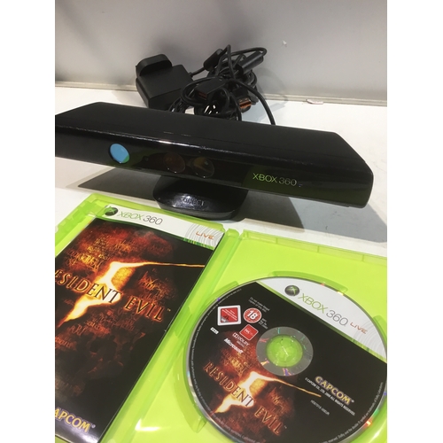 177 - Xbox 360 kinect plus xbox 360 Resident evil game