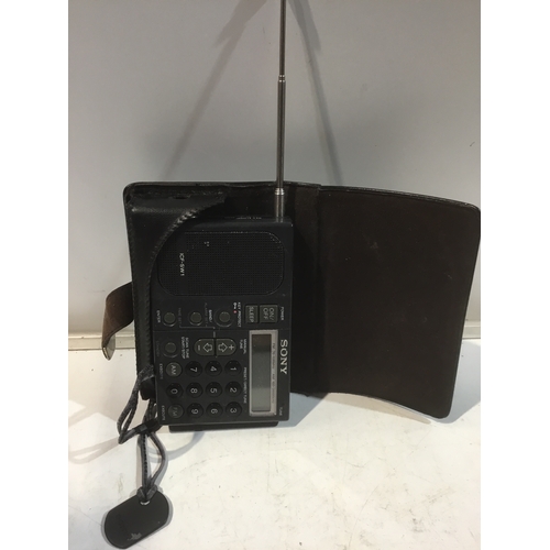 218 - Sony ICF-SW1 portable radio in carry case