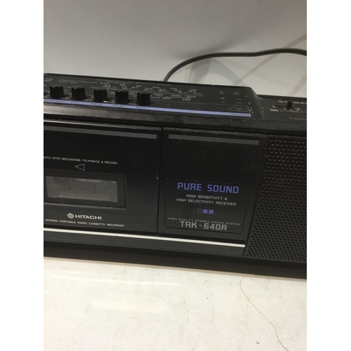 234 - Hitachi TRK - 640R stereo portable radio cassette recorder