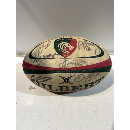 244 - Signed Leicester Tigers rugby ball