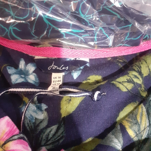 225A - Bundle of clothing including River Island, Pure silk item new, Joules top, new Roman Originals and m... 