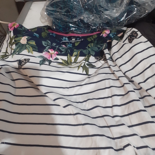 225A - Bundle of clothing including River Island, Pure silk item new, Joules top, new Roman Originals and m... 