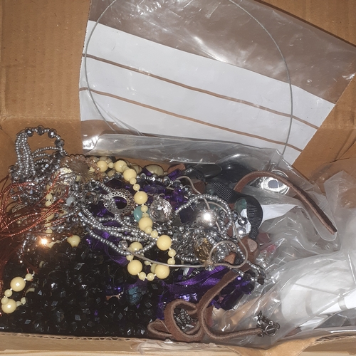 145A - Quantity of costume jewellery. Some unsorted and some in bags