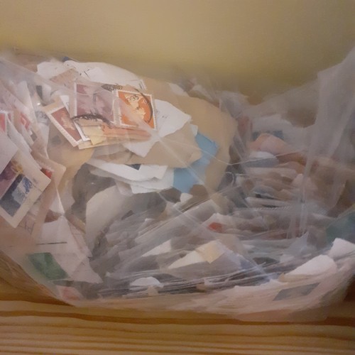 146A - Large quantity of used postage stamps. Hundreds