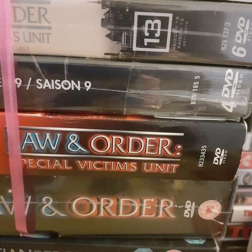 156A - Quantity of D.V.Ds. Mostly Law and order/crime boxsets. Some new, all very good condition and comple... 