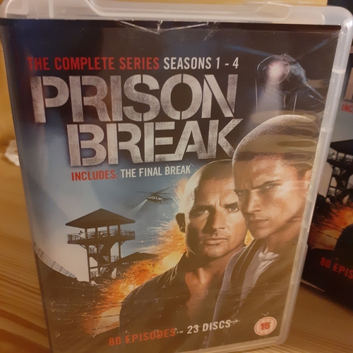 53A - Prison Break complete D.V.D series 1 to 4. 80 episodes over 23 discs in very good condition.