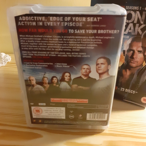 53A - Prison Break complete D.V.D series 1 to 4. 80 episodes over 23 discs in very good condition.